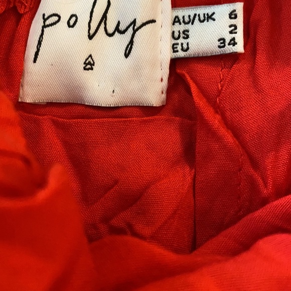 New Princess Polly Grasby Red Floral Dress (24) - Picture 5 of 6